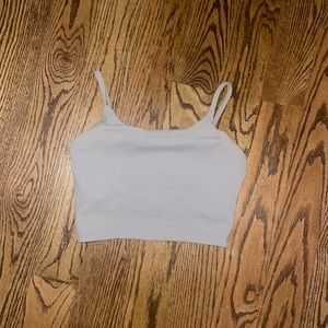 Halara Padded Cropped Grey Athletic Tank Top